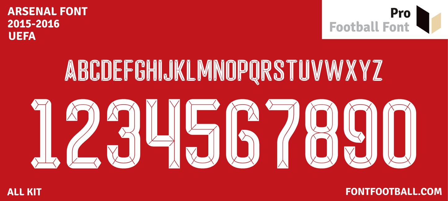 Arsenal 2015-2016 Font