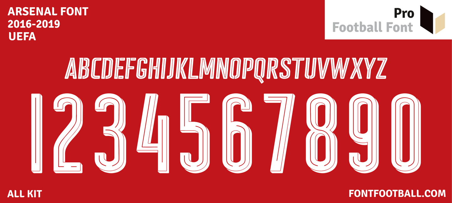 Arsenal 2016-2019 Font