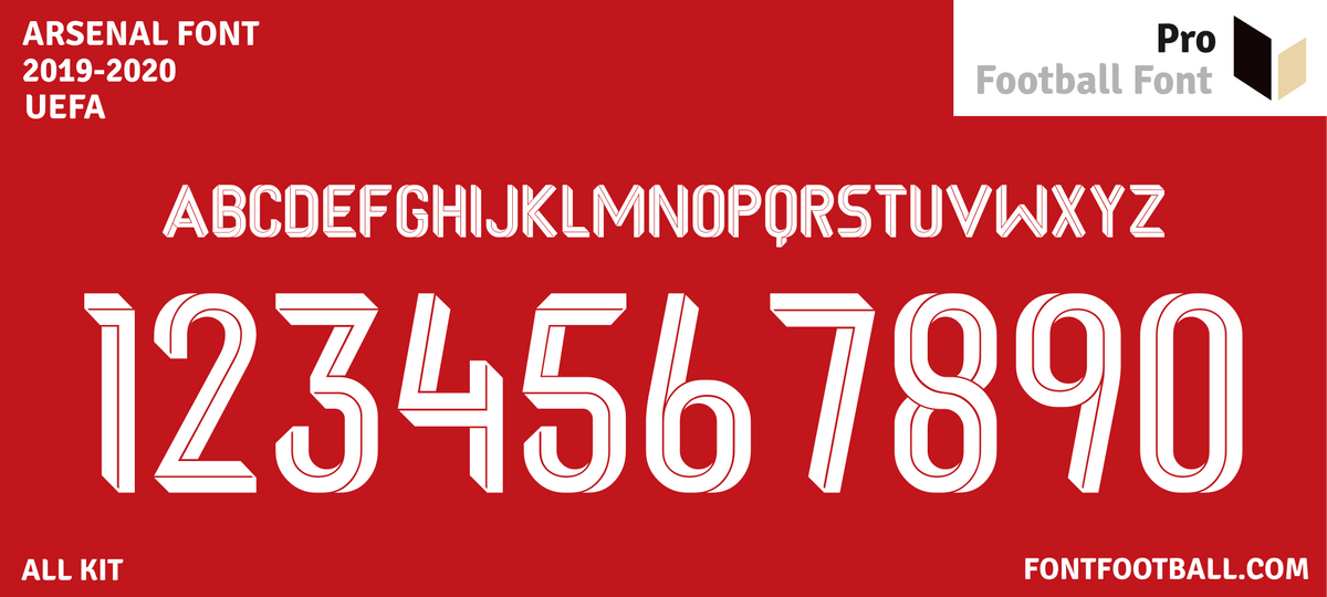 Arsenal 2019-2020 Font – Pro Football Font