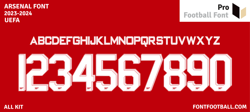 O2 Arsenal Font Arsenal 2023-2024 Font – Pro Football Font