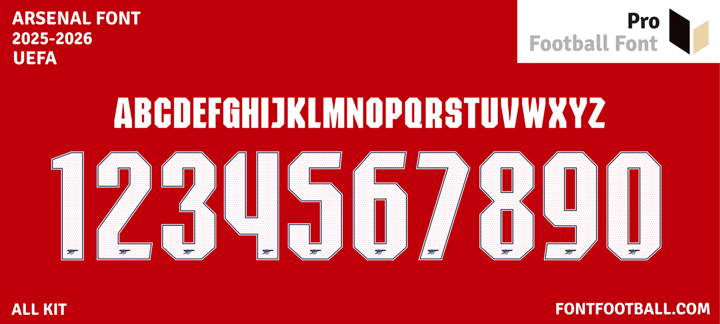 Arsenal 2025-2026 Font