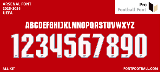 Arsenal 2025-2026 Font