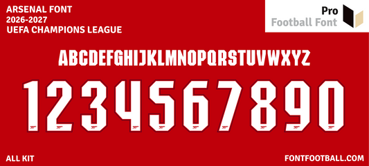 Arsenal 2026-2027 Font
