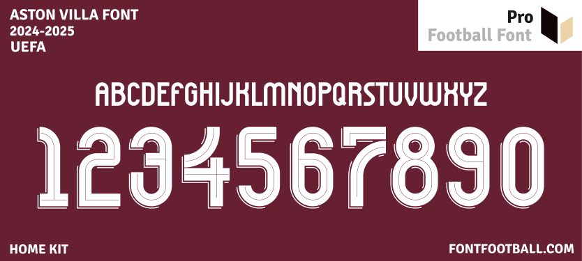 Aston Villa 2024-2025 Font