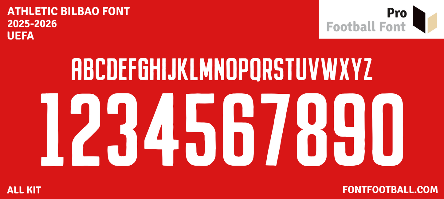 Athletic Bilbao 2025-2026 Font