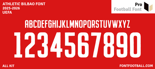 Athletic Bilbao 2025-2026 Font