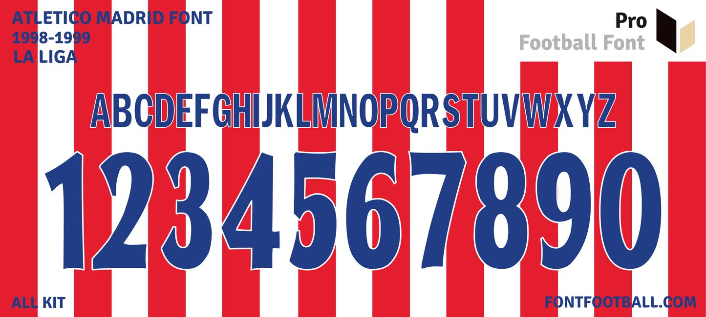 Atletico Madrid 1998-1999 Font