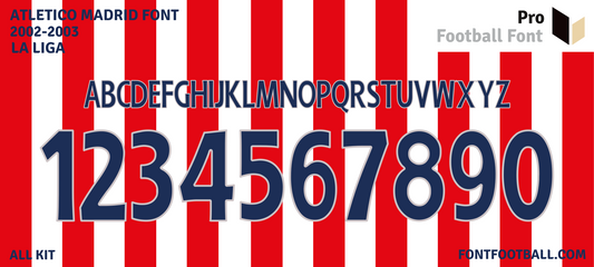 Atletico Madrid 2002-2003 Font