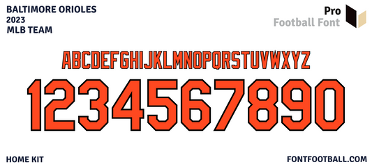 MLB Baltimore Orioles 2023 Font