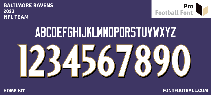 NFL Baltimore Ravens 2023 Font