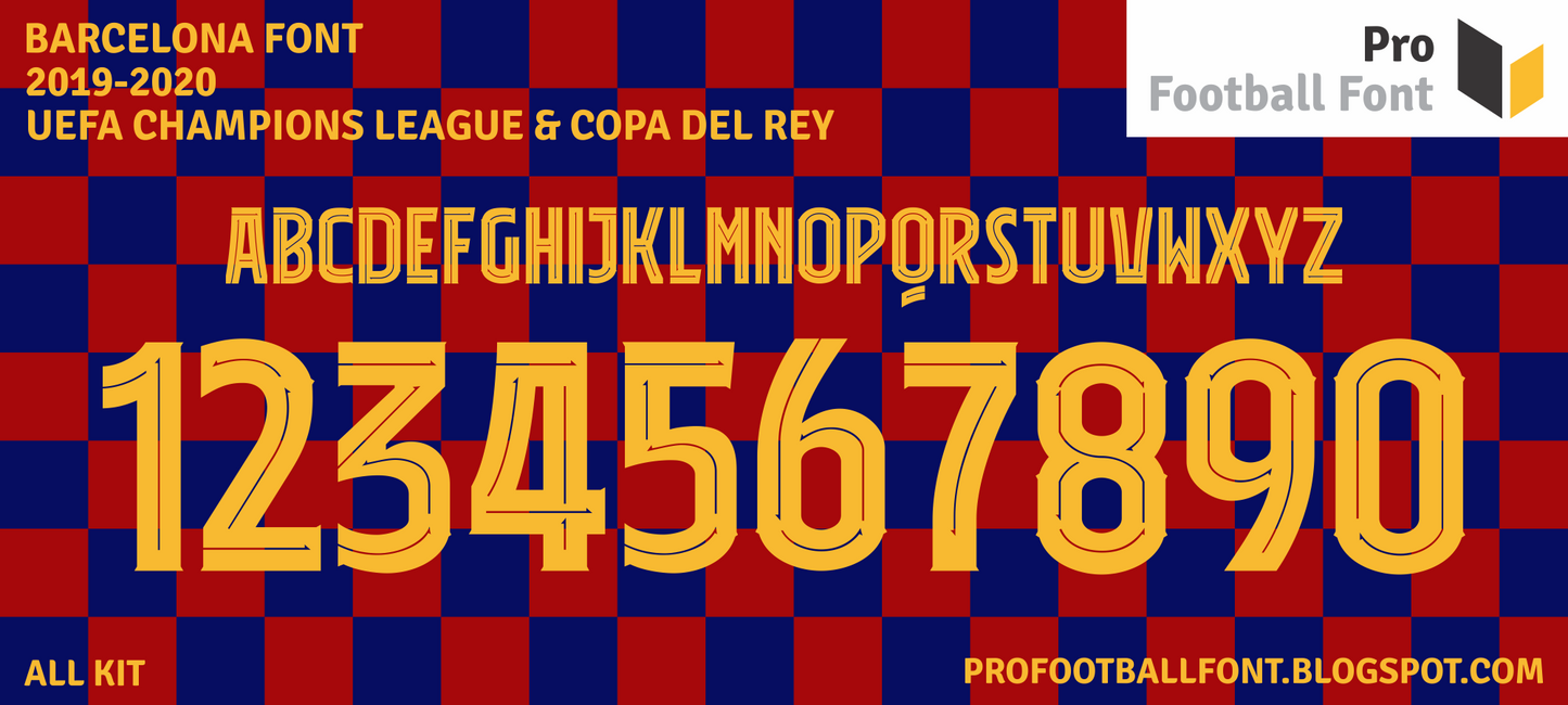 Barcelona 2019-2020 UCL Font