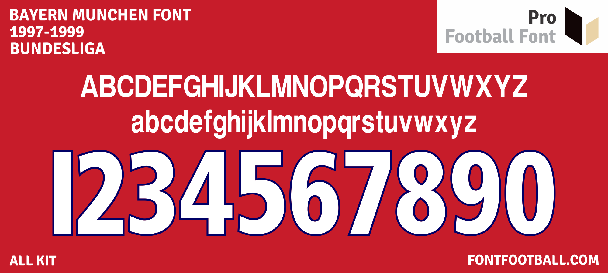 Bayern Munchen 1997-1999 Font – Pro Football Font