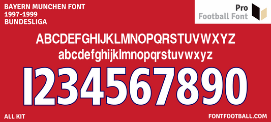 Bayern Munchen 1997-1999 Font