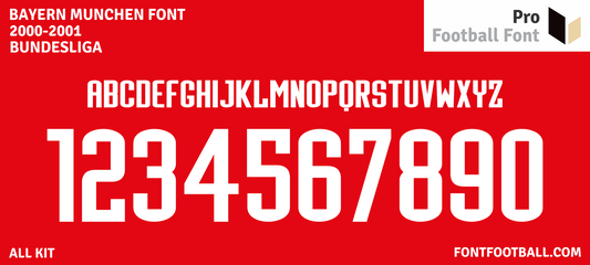 Bayern Munchen 2000-2001 Font