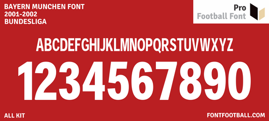 Bayern Munchen 2001-2002 Font