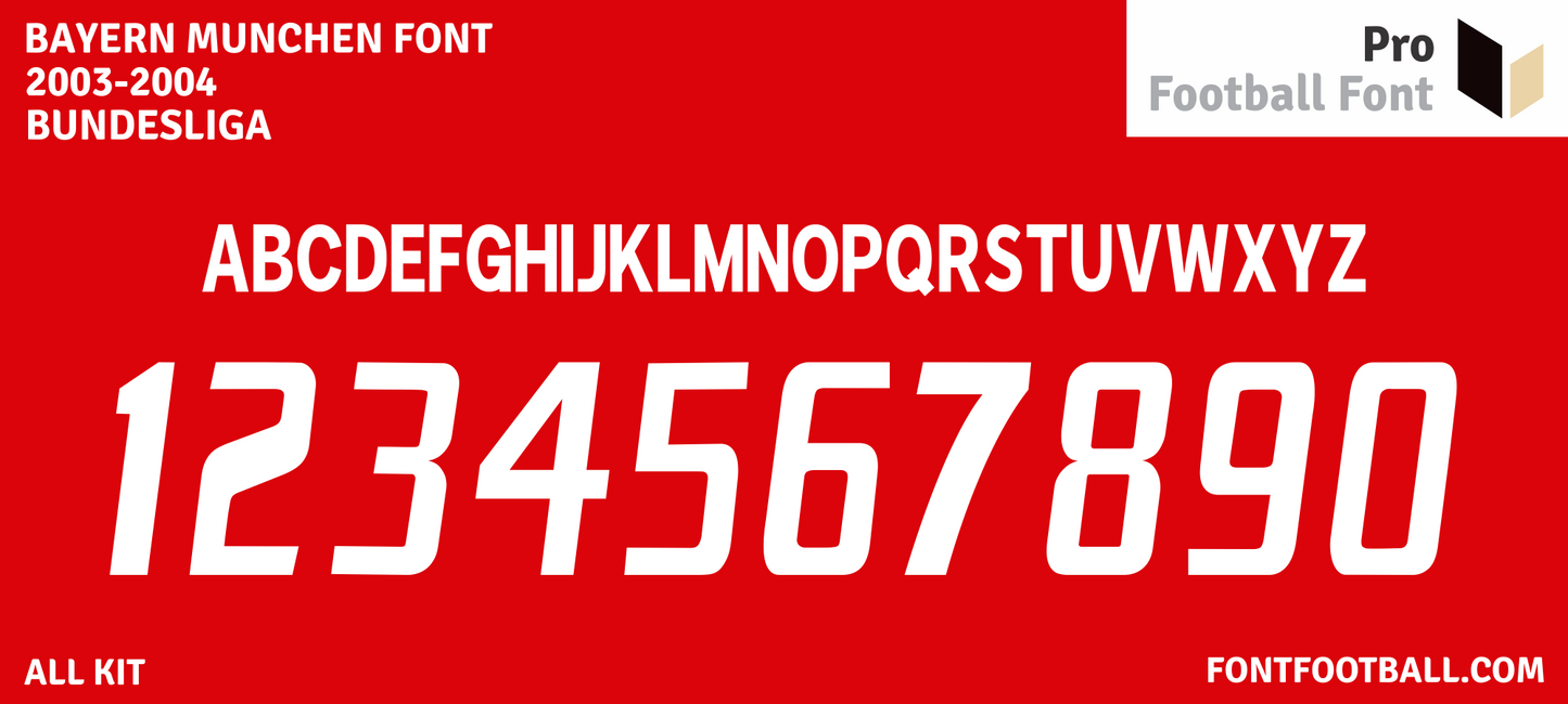 Bayern Munchen 2003-2004 Font