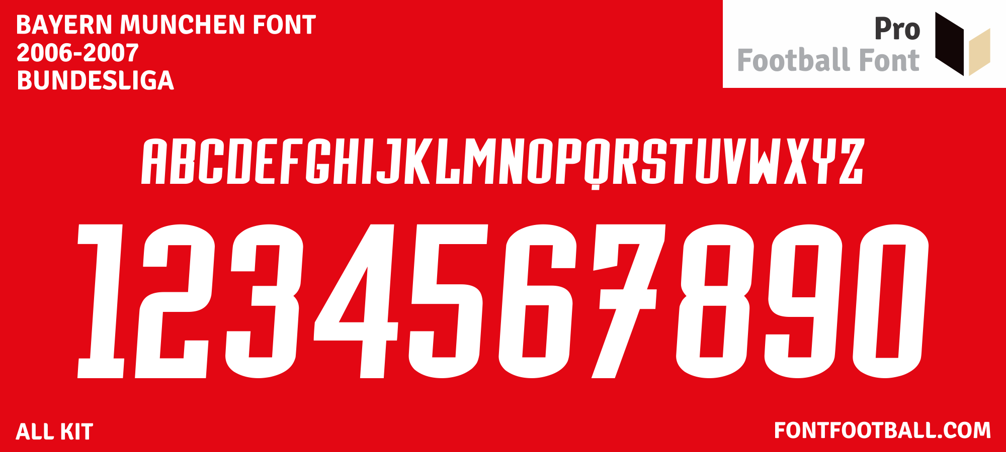 Bayern Munchen 2006-2007 Font – Pro Football Font