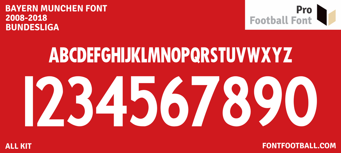Bayern Munchen 2008-2018 Font – Pro Football Font