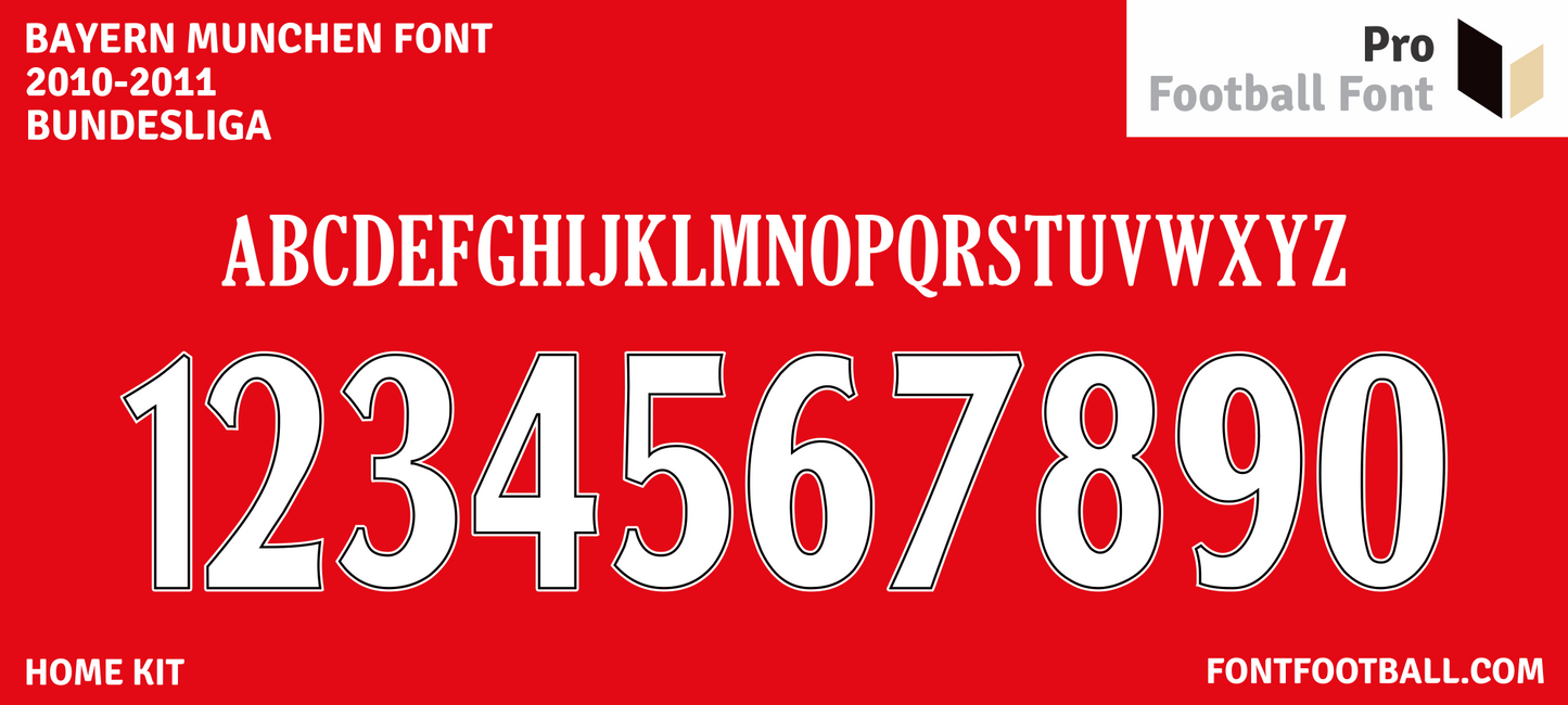 Bayern Munchen 2010-2011 Font