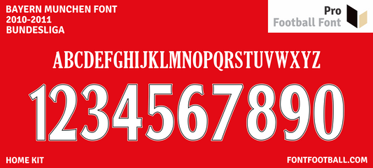 Bayern Munchen 2010-2011 Font