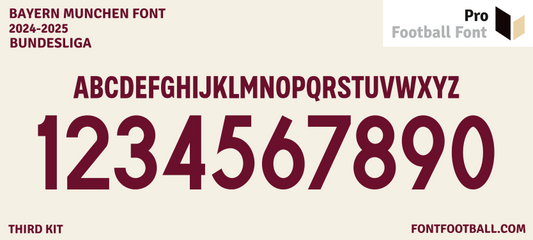 Bayern Munchen Third 2024-2025 Font