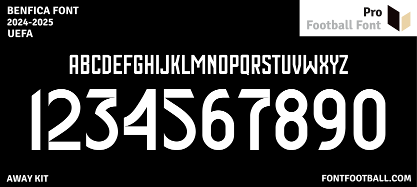 Benfica 2024-2025 Away Font