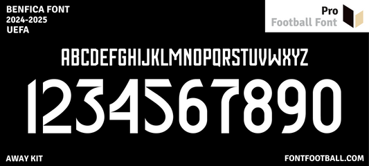 Benfica 2024-2025 Away Font