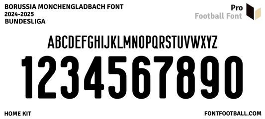 Borussia Monchengladbach 2024-2025 Font
