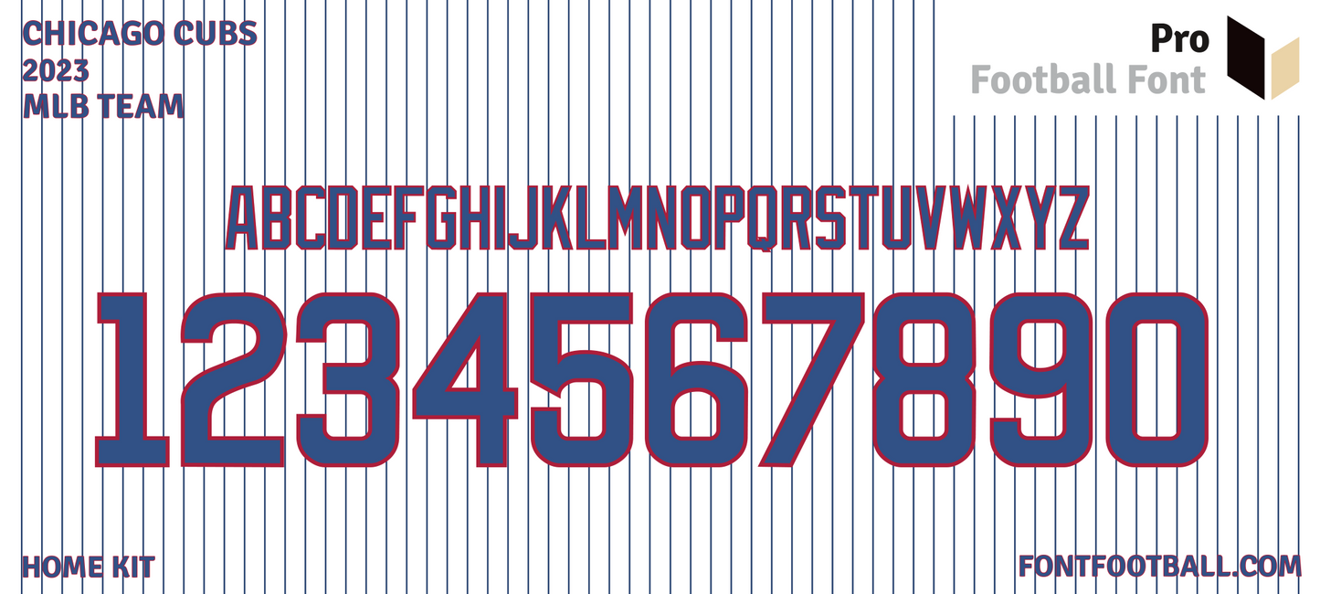 MLB Chicago Cubs 2023 Font