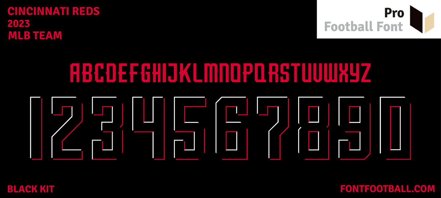 MLB Cincinnati Reds 2023 Font