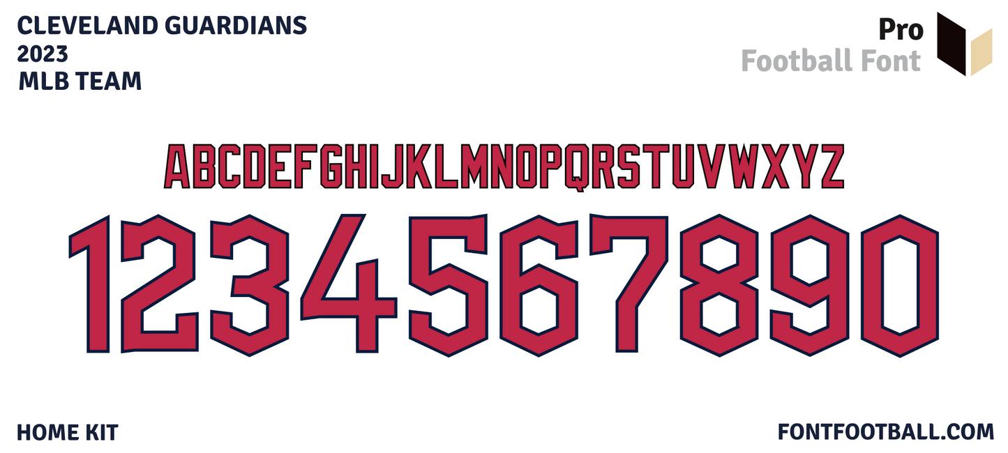 MLB Cleveland Guardians 2023 Font