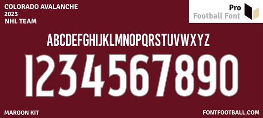 NHL Colorado Avalanche 2023 Font