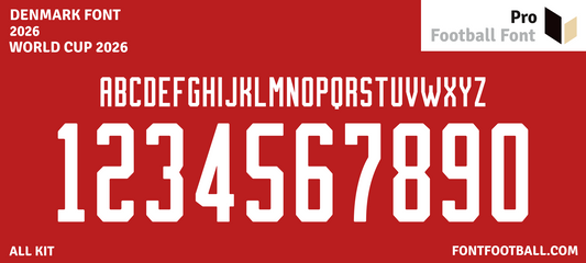 Denmark World Cup 2026 Font