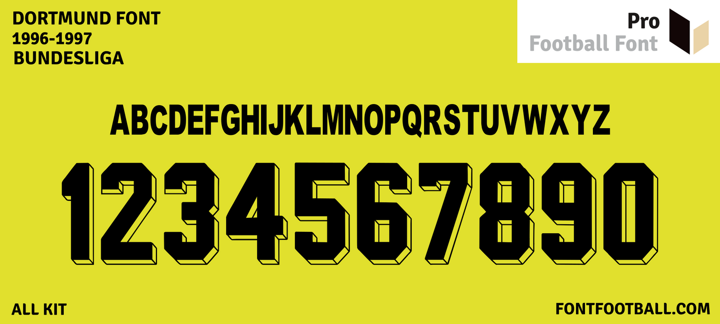 Dortmund 1996-1997 Font