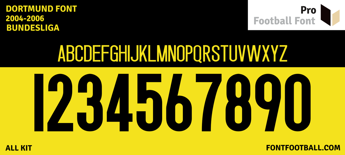 Dortmund 2004-2006 Font