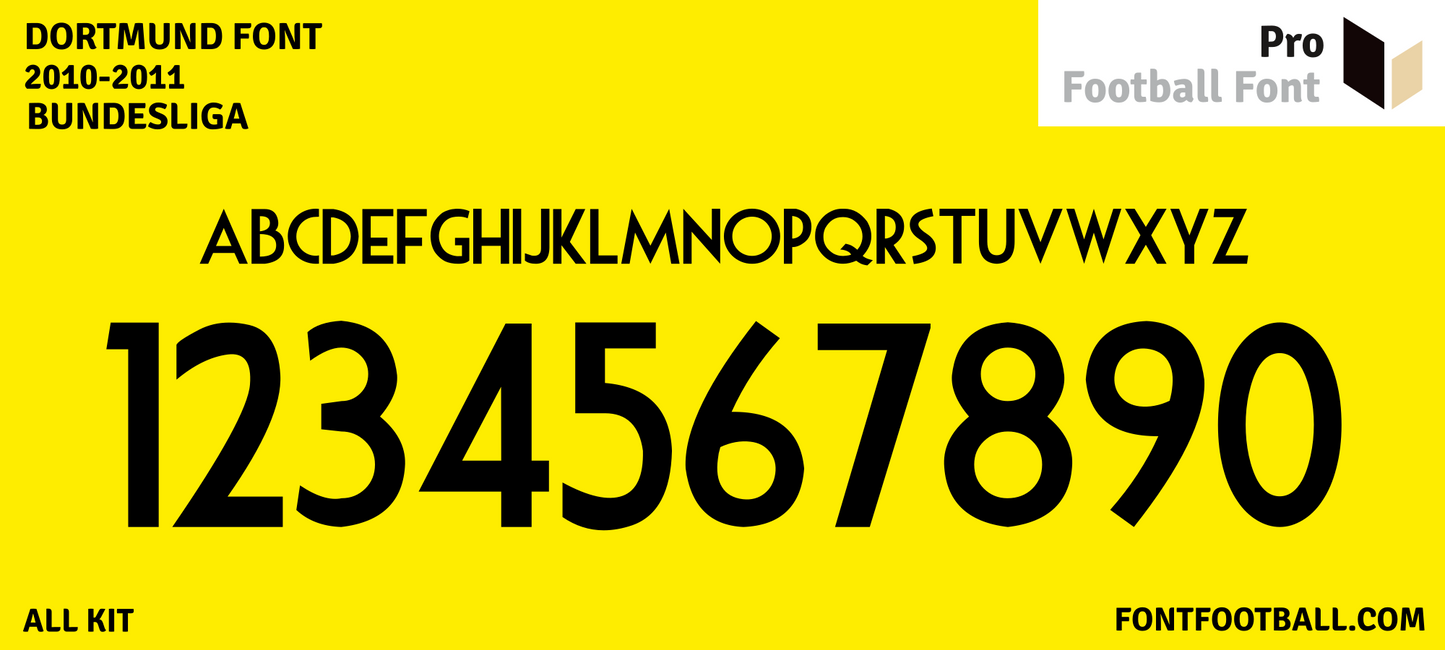 Dortmund 2010-2011 Font