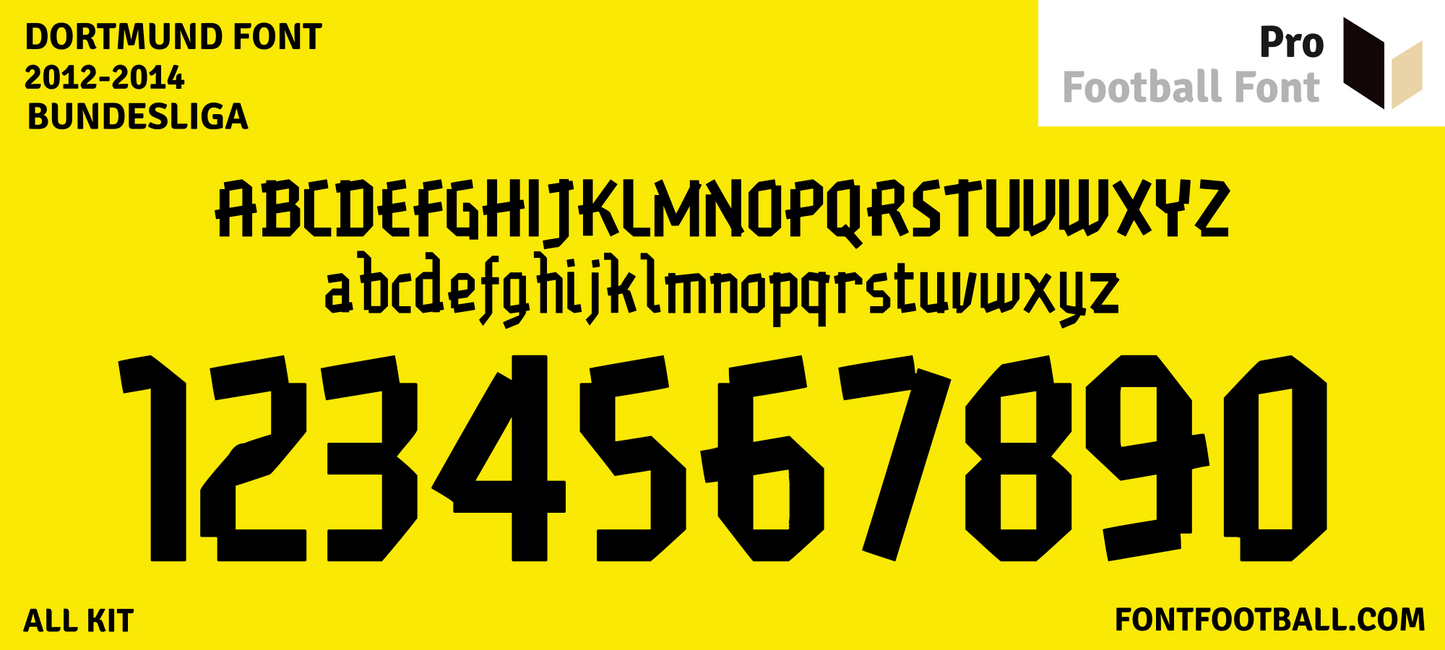 Dortmund 2012-2014 Font