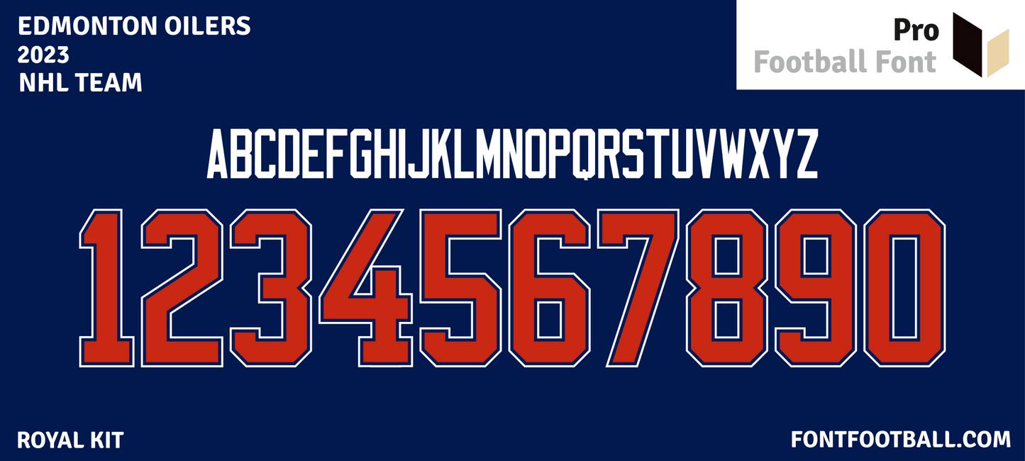 NHL Edmonton Oilers 2023 Font