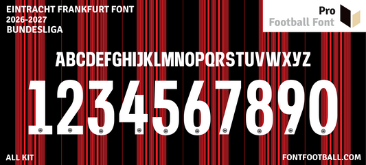 Eintracht Frankfurt 2026-2027 Font