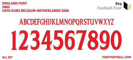 England Euro 2000 Font