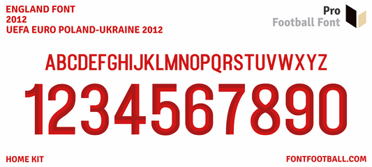 England Euro 2012 Font