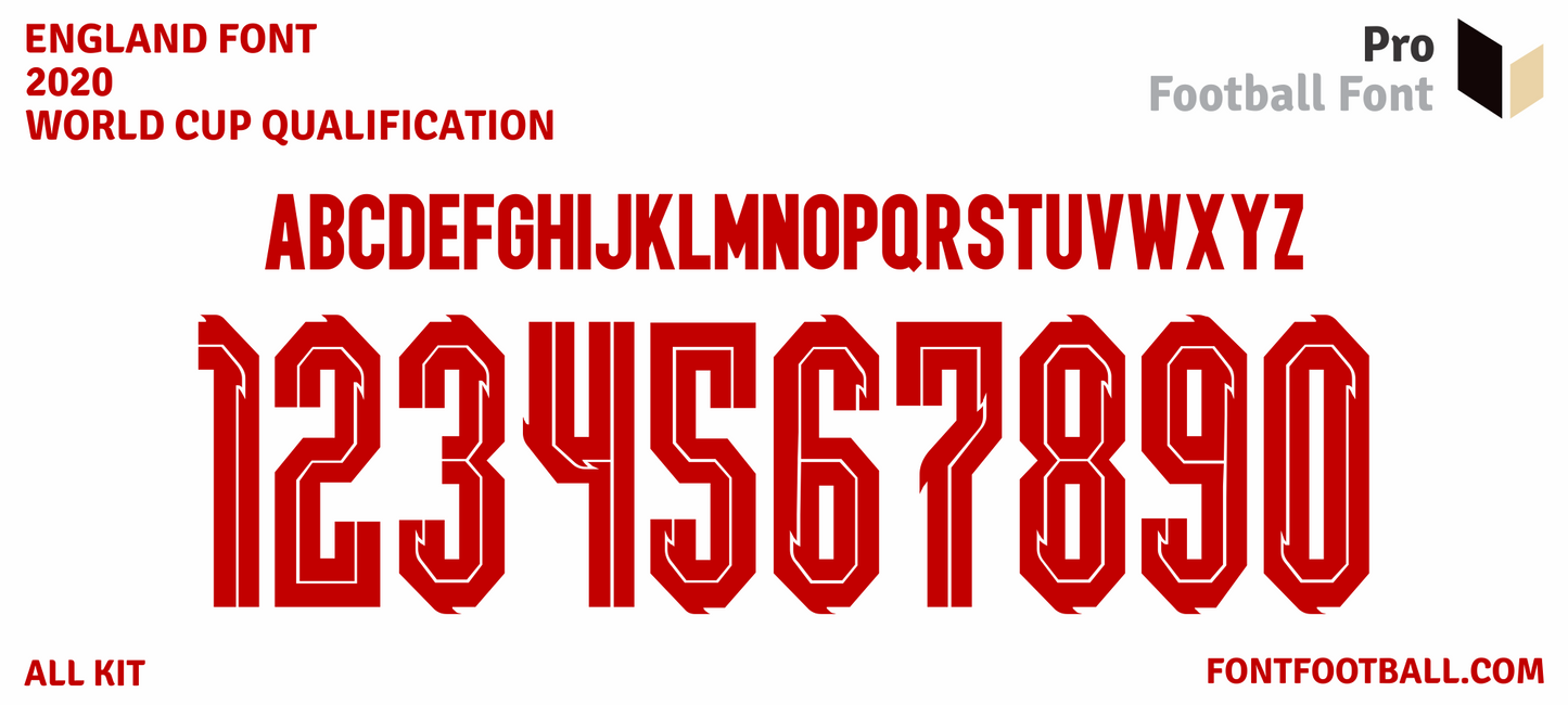 England Euro 2020 Font