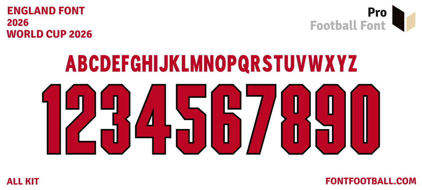 England World Cup 2026 Font