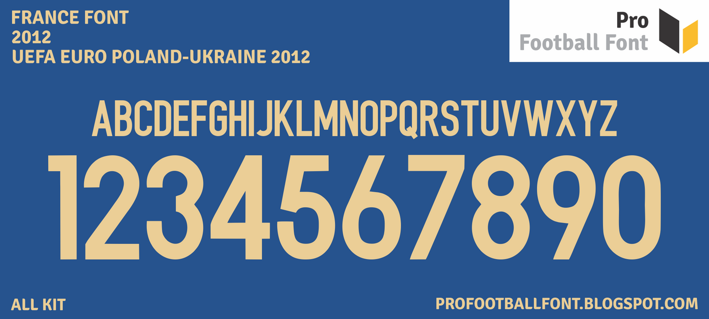 France Euro 2012 Font
