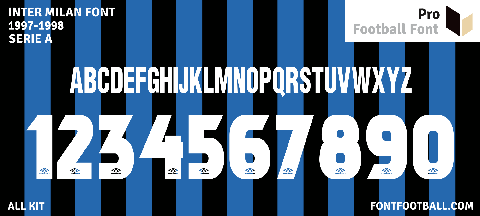 Inter Milan 1997-1998 Font – Pro Football Font