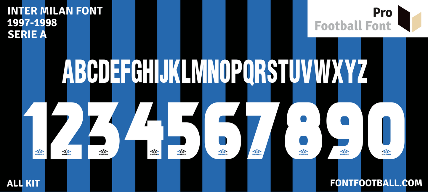 Inter Milan 1997-1998 Font