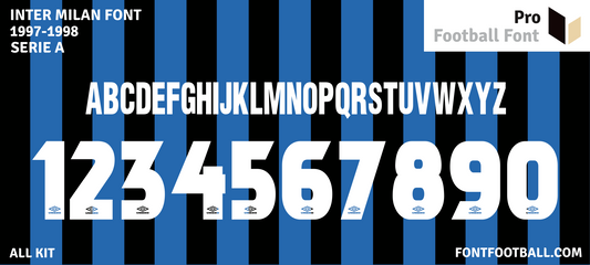 Inter Milan 1997-1998 Font