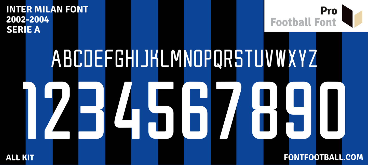 Inter Milan 2002-2004 Font