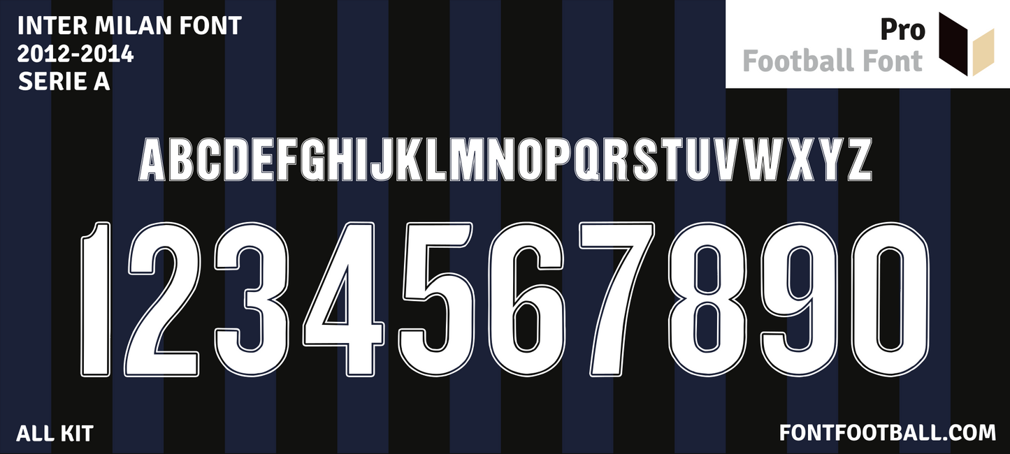 Inter Milan 2012-2014 Font