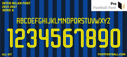 Inter Milan 2015-2017 Font